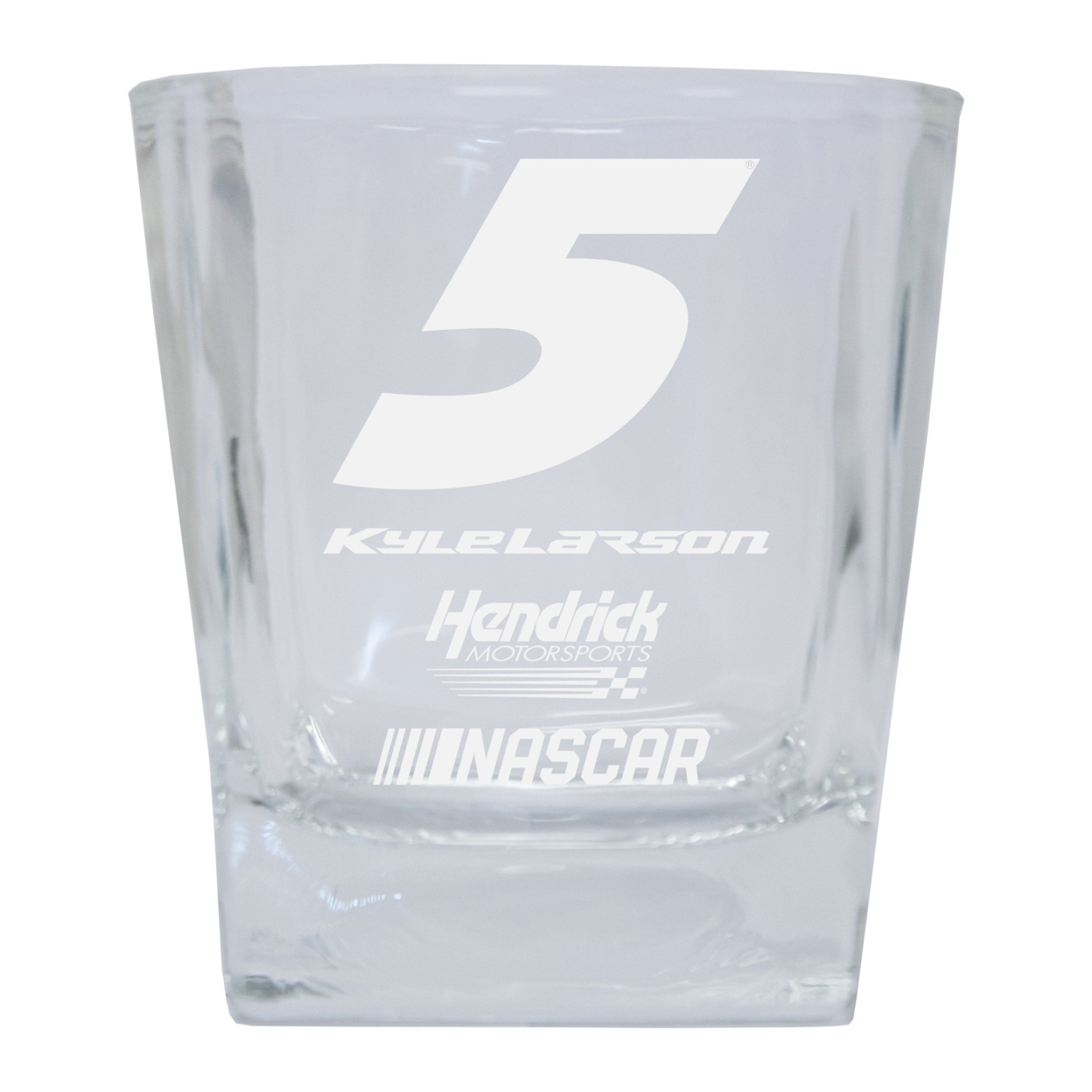 R And R Imports Kyle Larson NASCAR #5 Etched Whiskey Glass 2-Pack