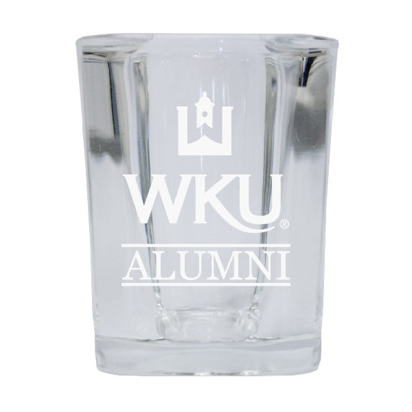 Western Kentucky Hilltoppers Alumni Etched Square Shot Glass