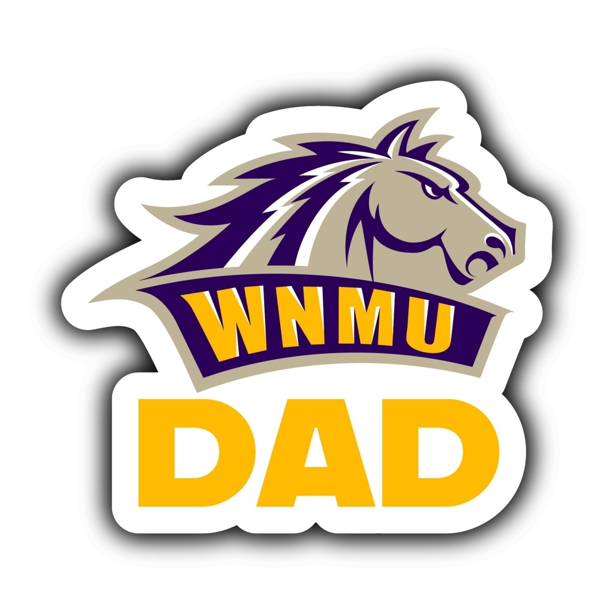 Western New Mexico University 4-Inch Proud Dad Die Cut Decal