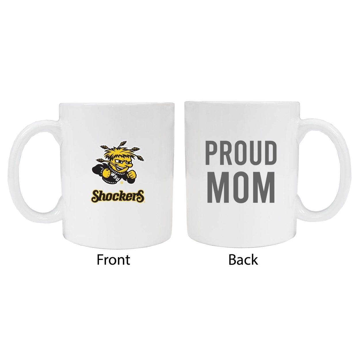 Wichita State Shockers Proud Mom Ceramic Coffee Mug - White (2 Pack)
