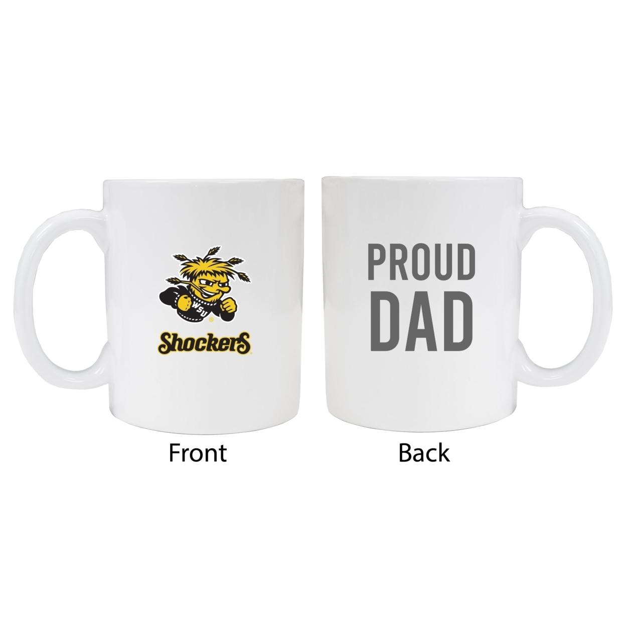 Wichita State Shockers Proud Dad Ceramic Coffee Mug - White