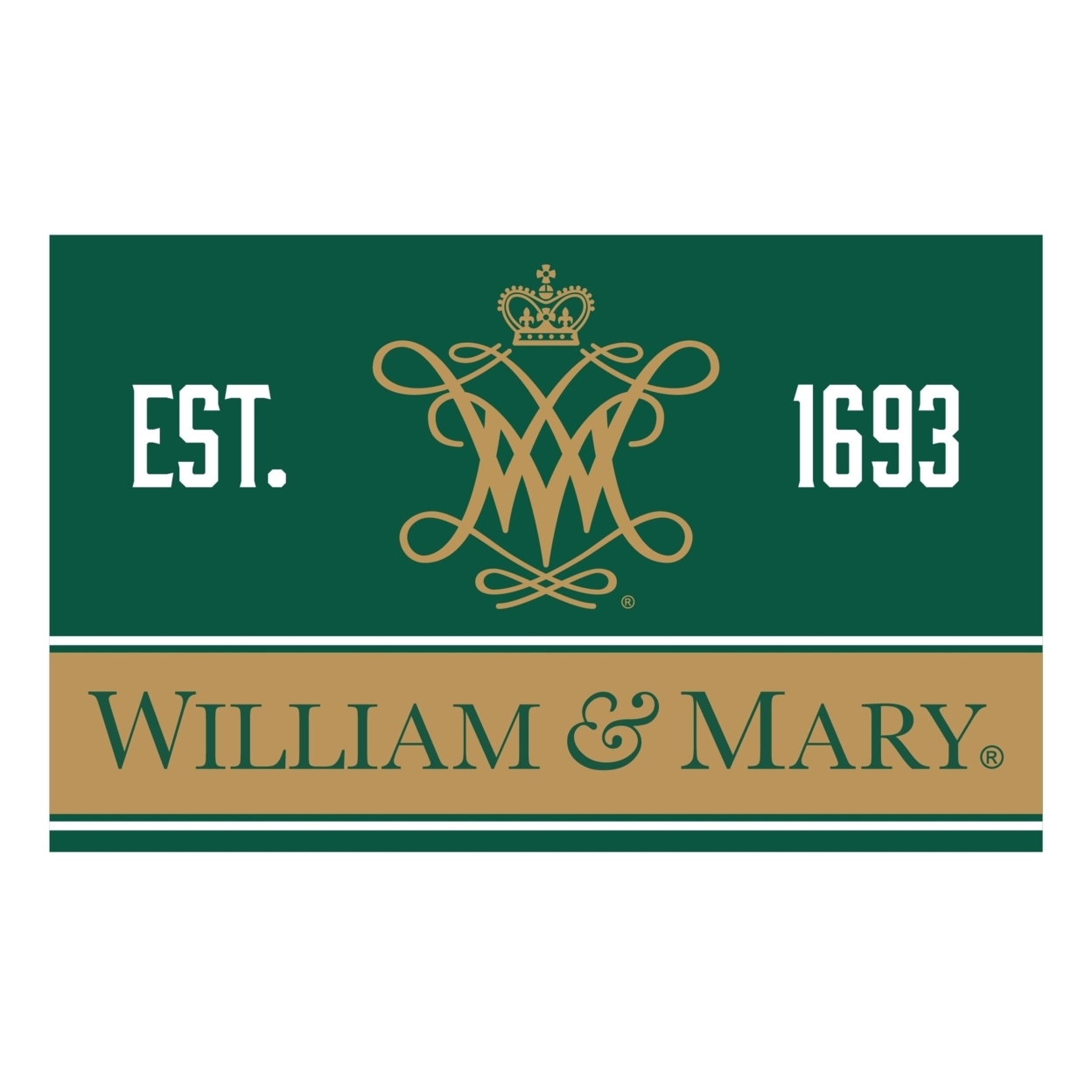 William And Mary Wood Sign With Frame