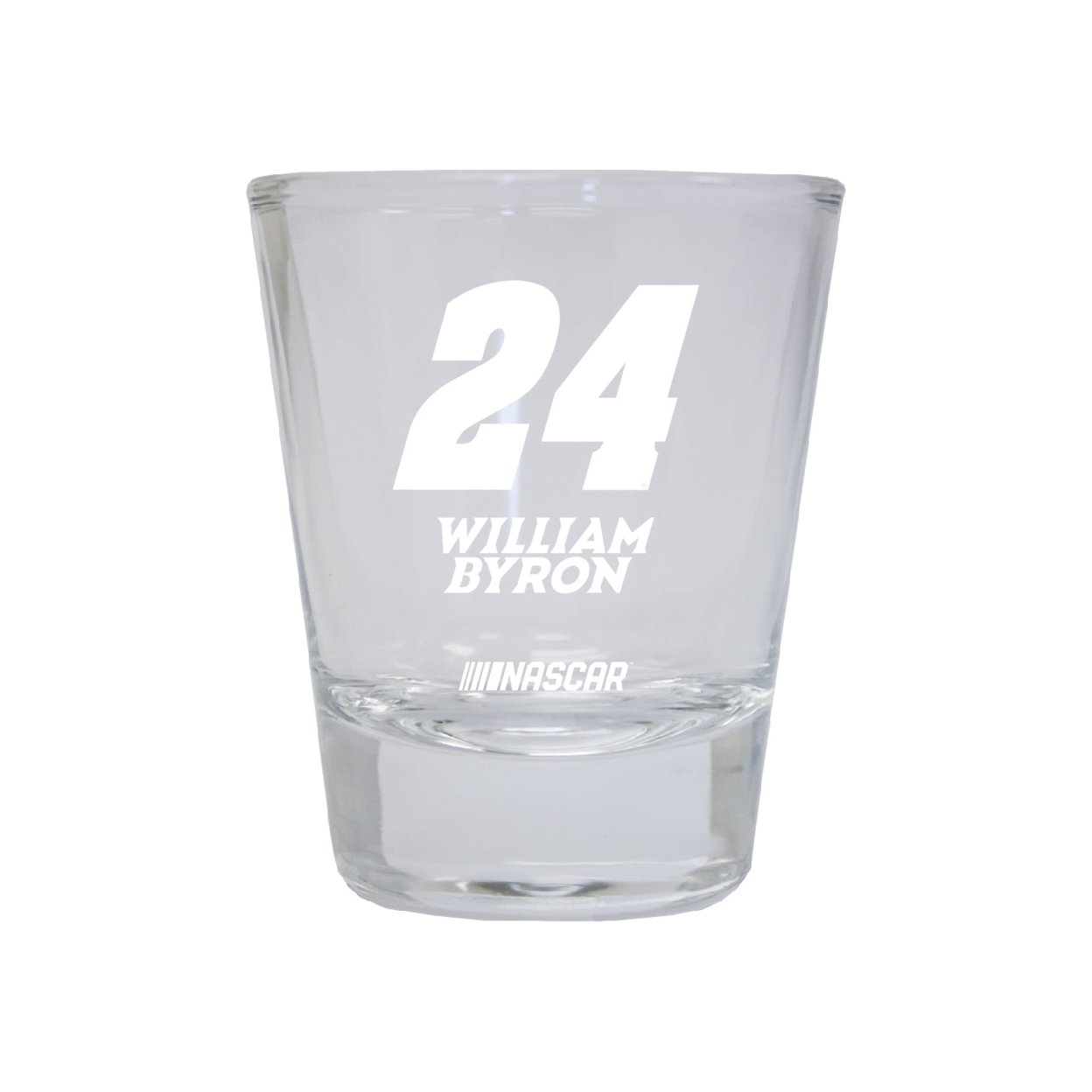 William Byron #24 Nascar Etched Round Shot Glass New For 2022