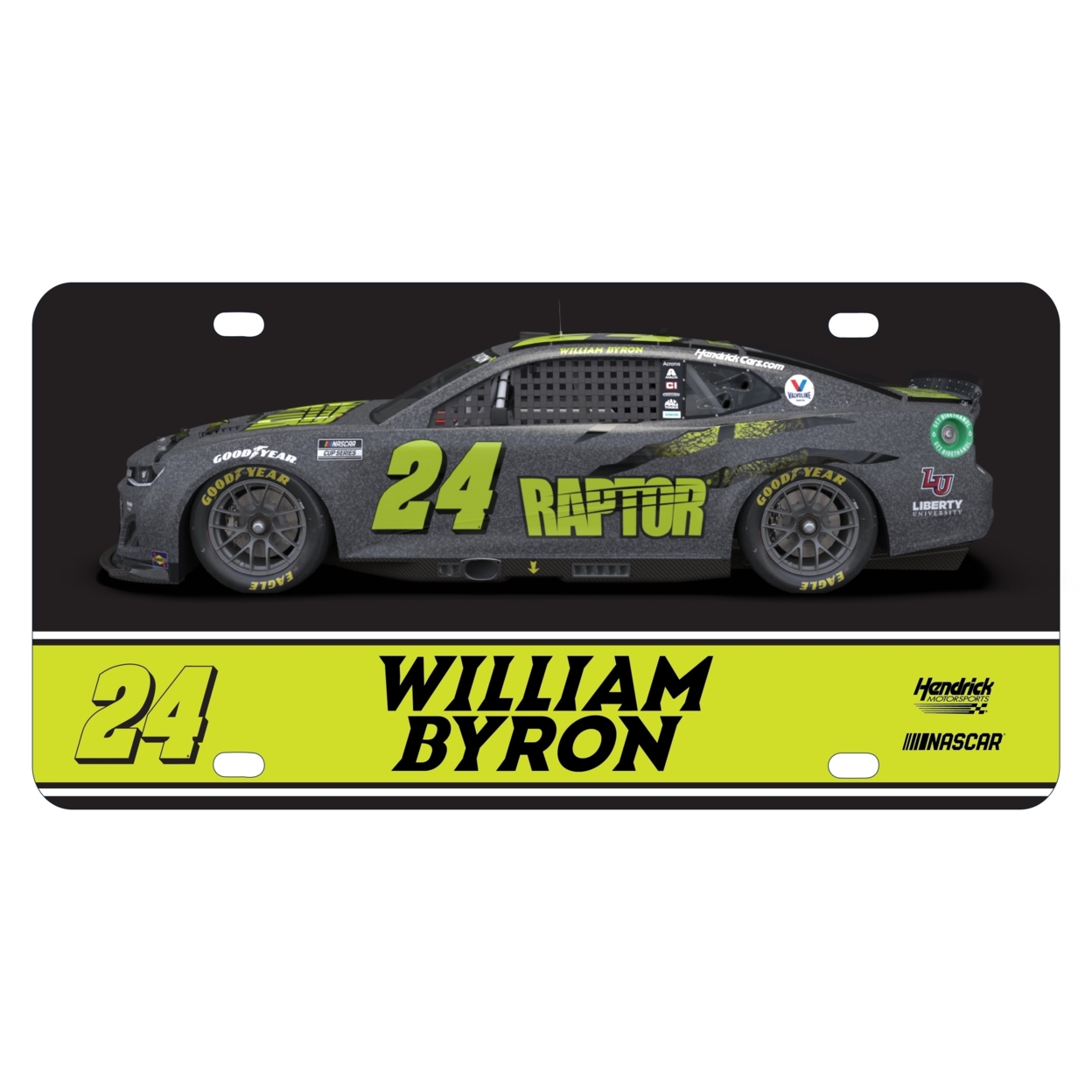 #24 William Byron Raptor Officially Licensed NASCAR License Plate
