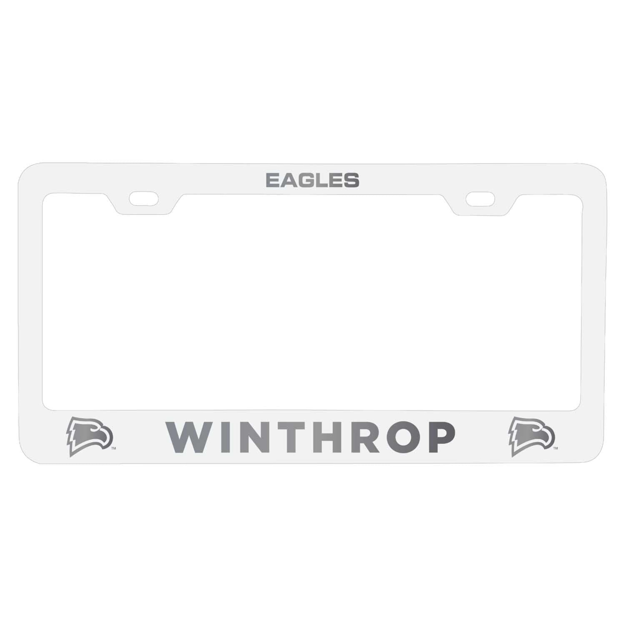 Winthrop University Etched Metal License Plate Frame Choose Your Color