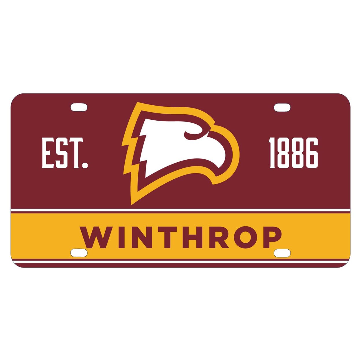 Winthrop University Metal License Plate