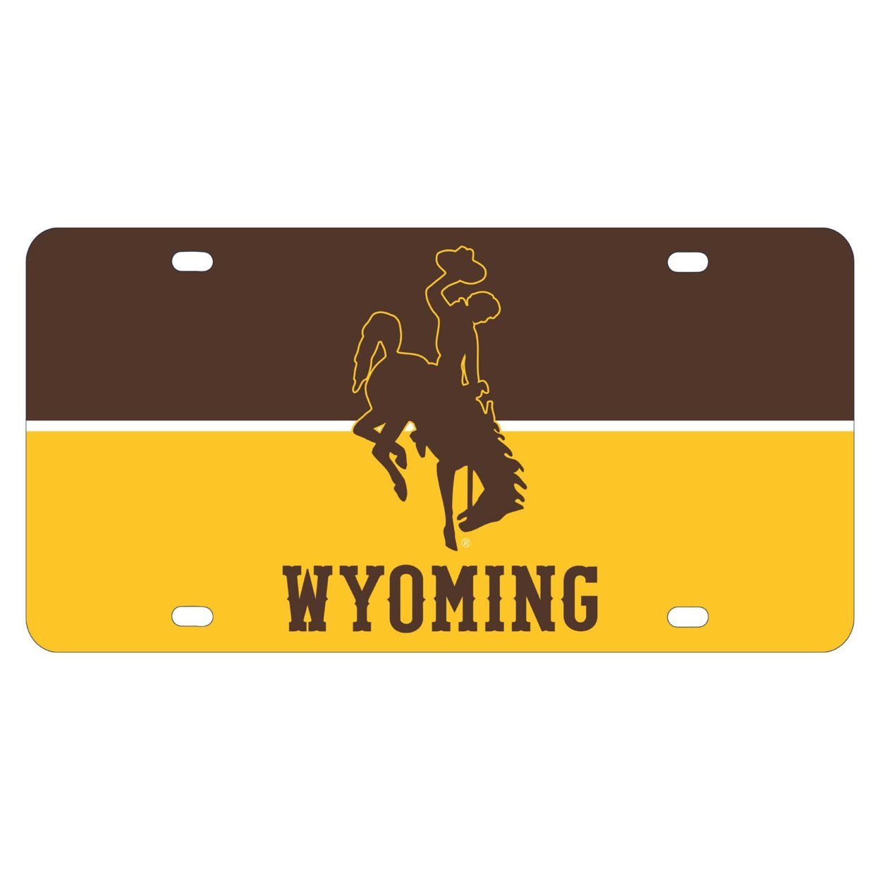 Wyoming Cowboys Metal License Plate Car Tag