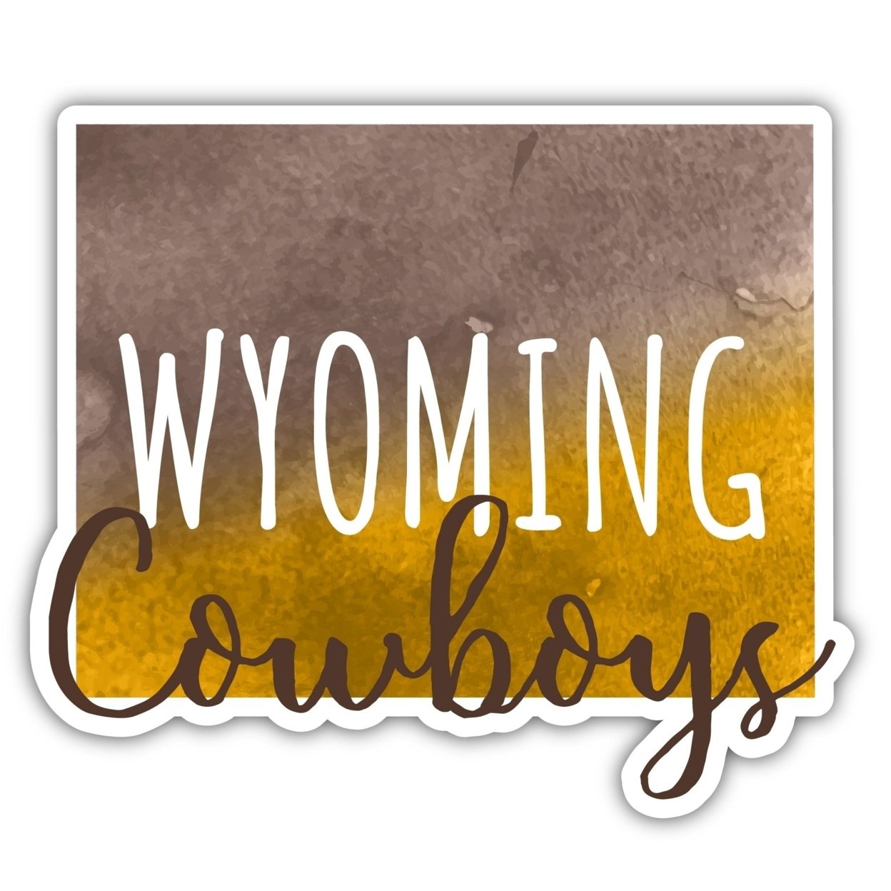 Wyoming Watercolor State Die Cut Decal 2-Inch