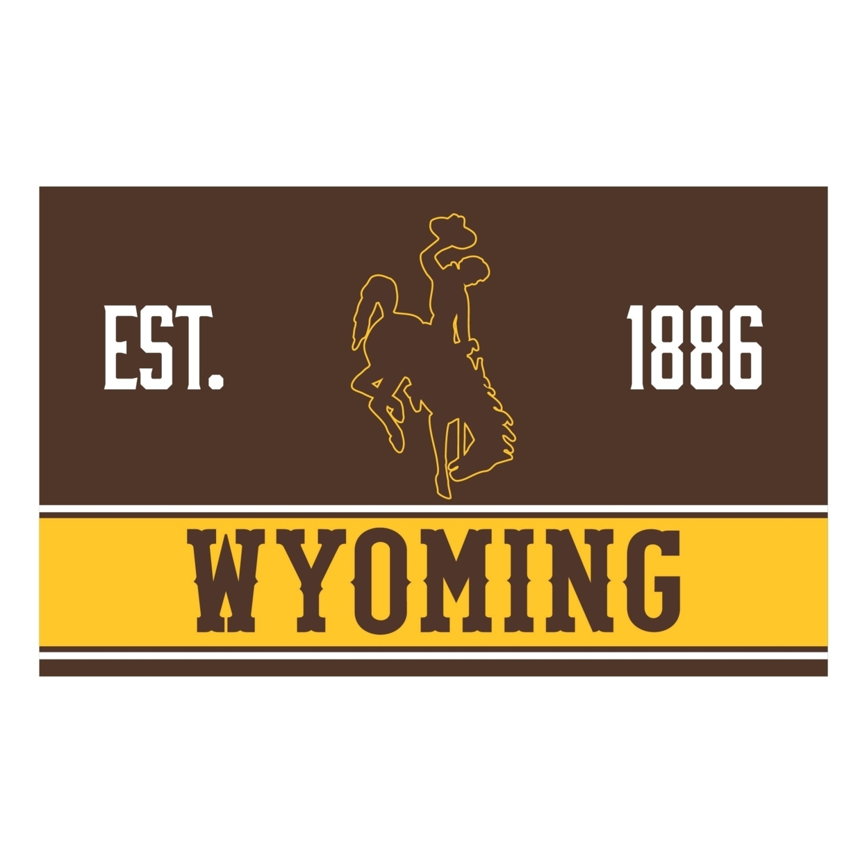 Wyoming Cowboys Wood Sign With Frame