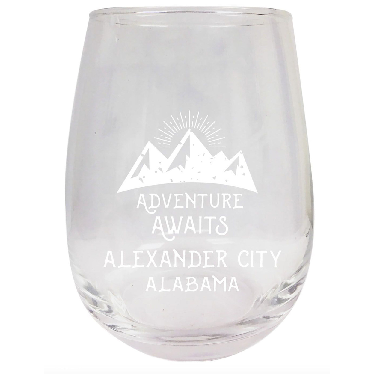 Alabama Engraved Stemless Wine Glass Duo