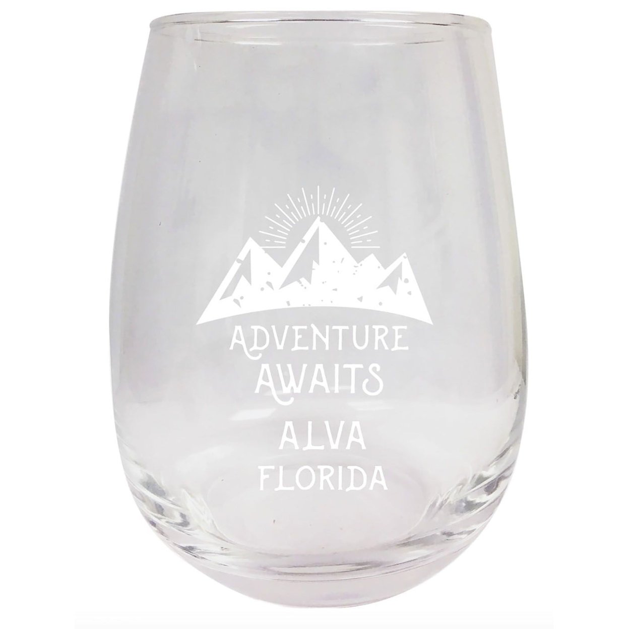 Florida Engraved Stemless Wine Glass Duo