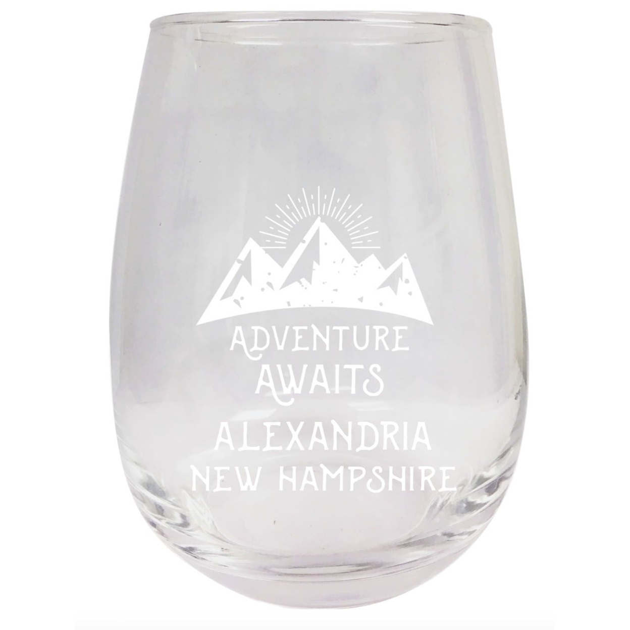 New Hampshire Engraved Stemless Wine Glass Duo