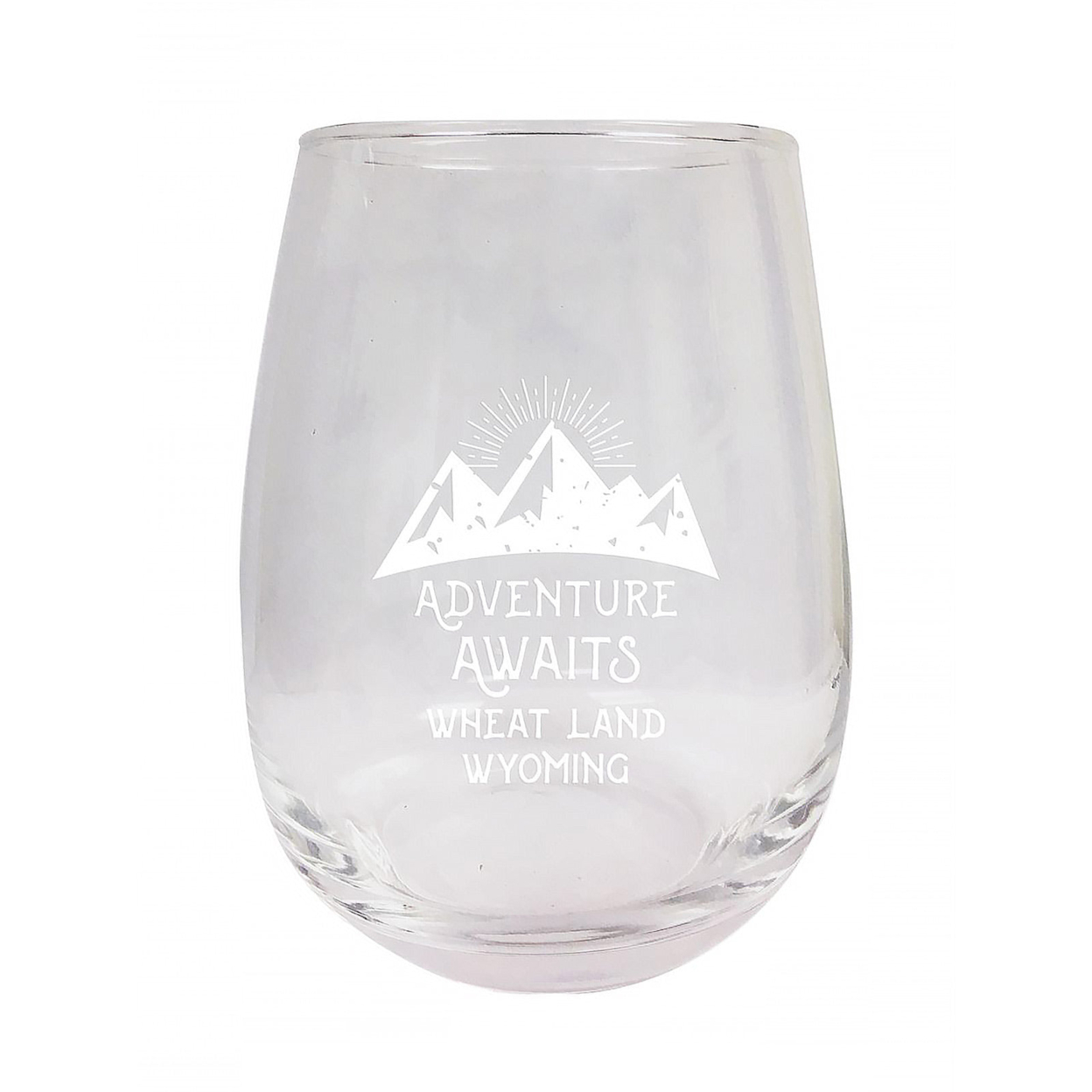 Wyoming Engraved Stemless Wine Glass Duo
