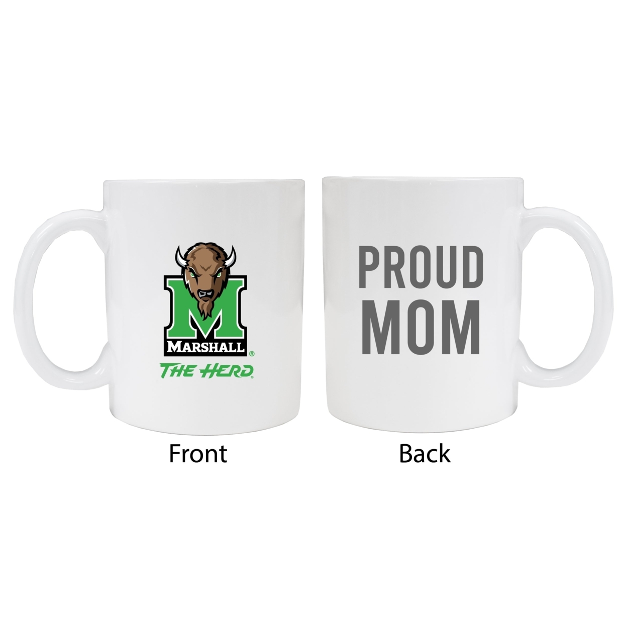 Marshall Thundering Herd Proud Mom Ceramic Coffee Mug - White (2 Pack)