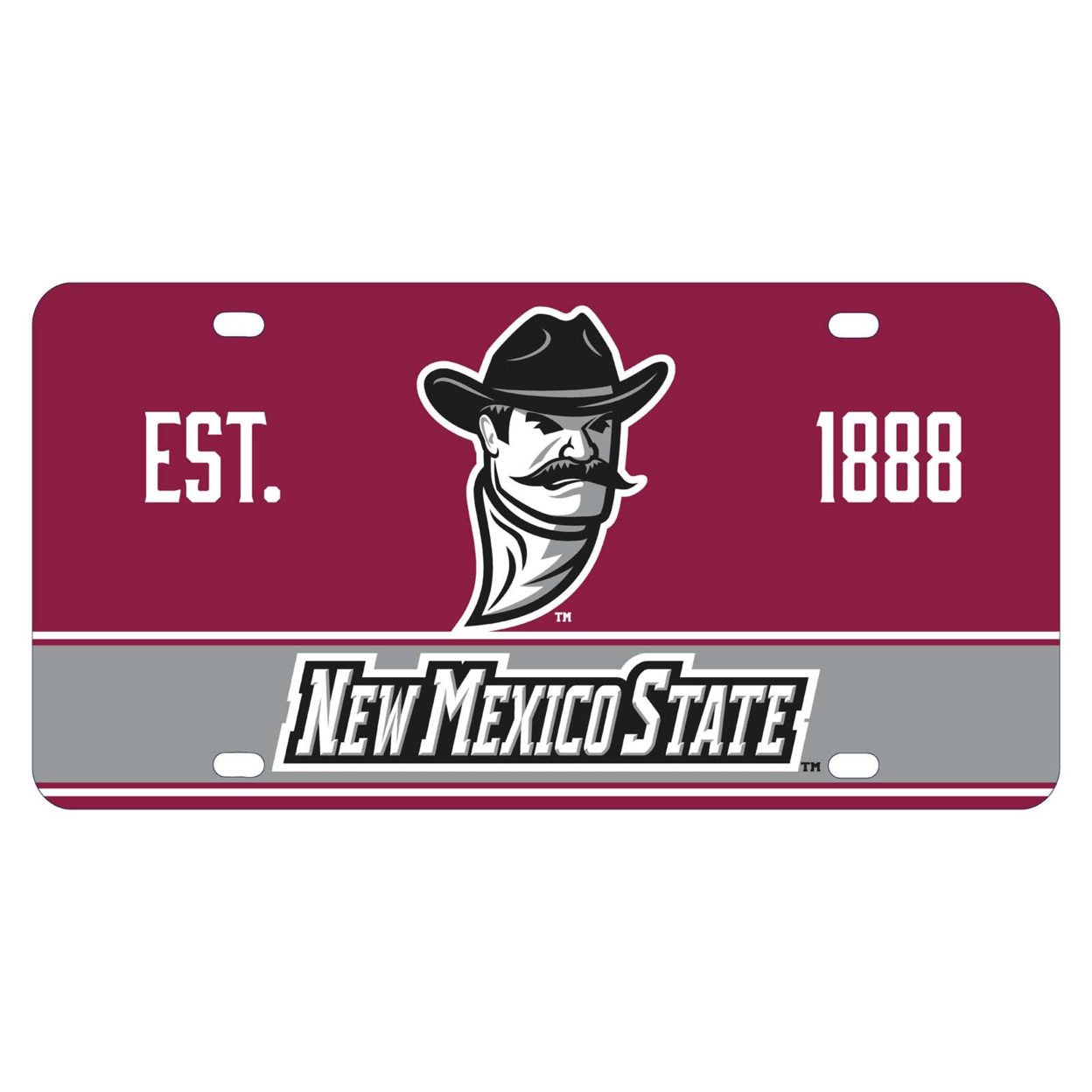 New Mexico State University Pistol Pete Metal License Plate