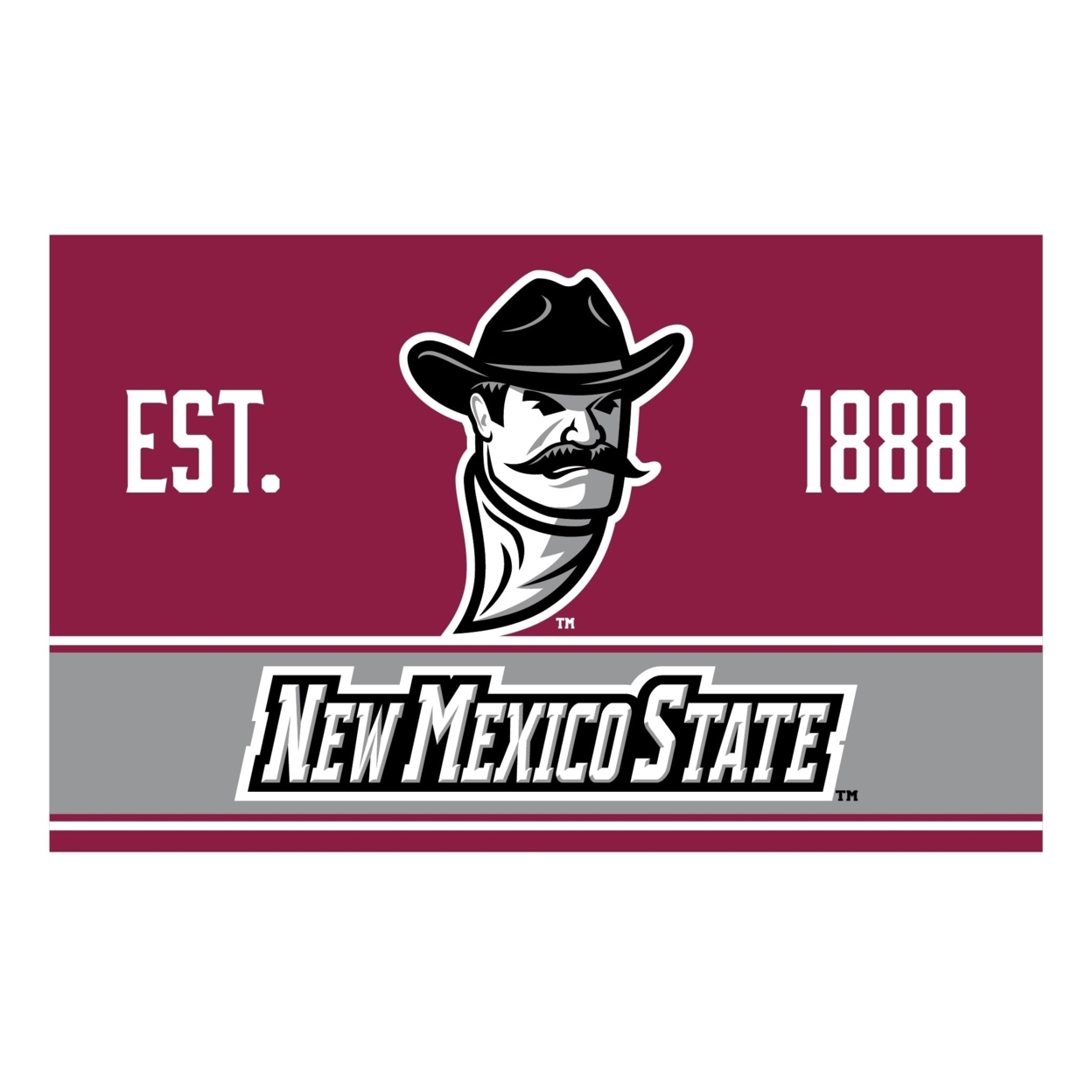 R And R Imports New Mexico State University Pistol Pete Wood Sign With Frame