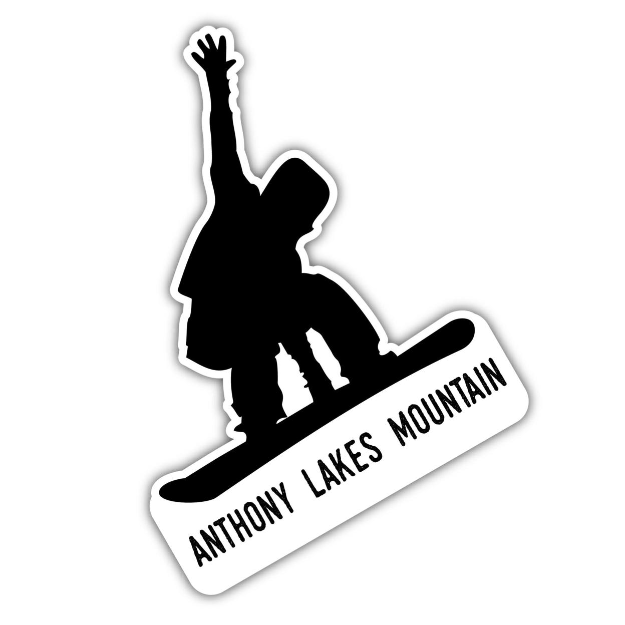 Anthony Lakes Mountain Oregon Ski Adventures Souvenir 4 Inch Vinyl Decal Sticker Board Design
