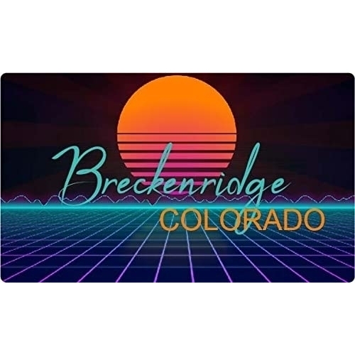 Breckenridge Colorado 4 X 2.25-Inch Fridge Magnet Retro Neon Design