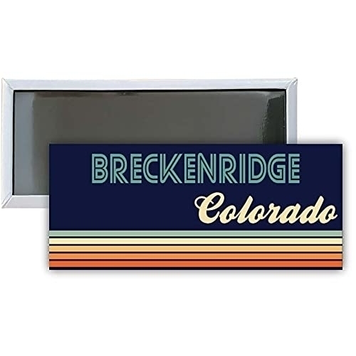 Breckenridge Colorado Souvenir 4.75x2-Inch Rectangle Fridge Magnet Retro Design