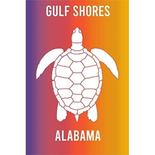 Gulf Shores Alabama Souvenir 2x3 Inch Fridge Magnet Turtle Design
