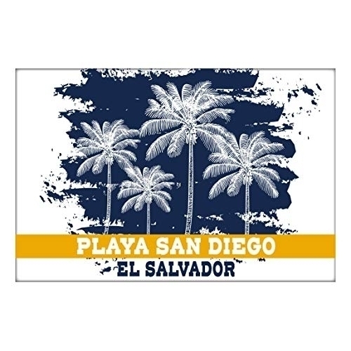 Playa San Diego El Salvador Souvenir 2x3 Inch Fridge Magnet Palm Design