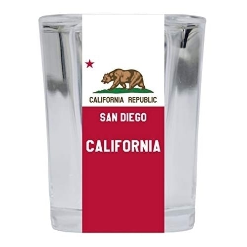 San Diego California Souvenir 2 Ounce Square Shot Glass 4 Pack