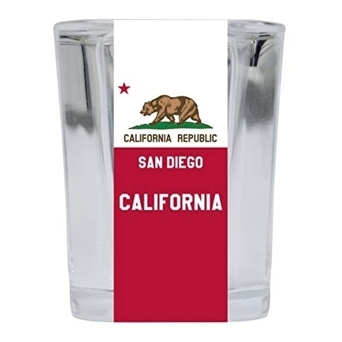San Diego California Souvenir 2 Ounce Square Shot Glass