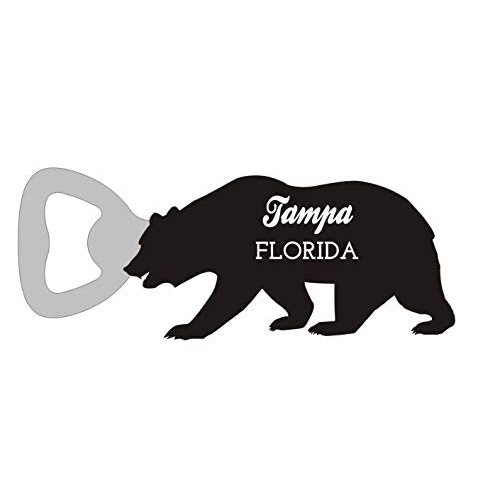 Tampa Florida Camping Souvenir Bear Bottle Opener