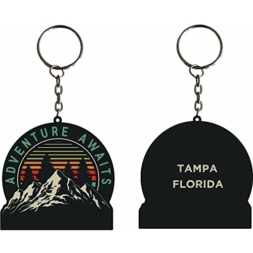 Tampa Florida Souvenir Adventure Awaits Metal Keychain
