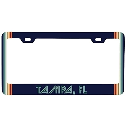 Tampa Florida Car Metal License Plate Frame Retro Design