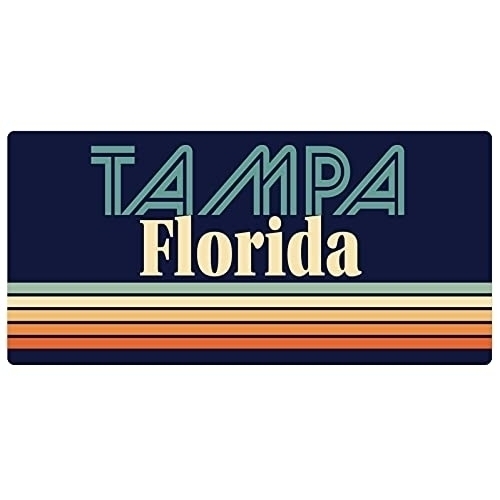 Tampa Florida 5 X 2.5-Inch Fridge Magnet Retro Design