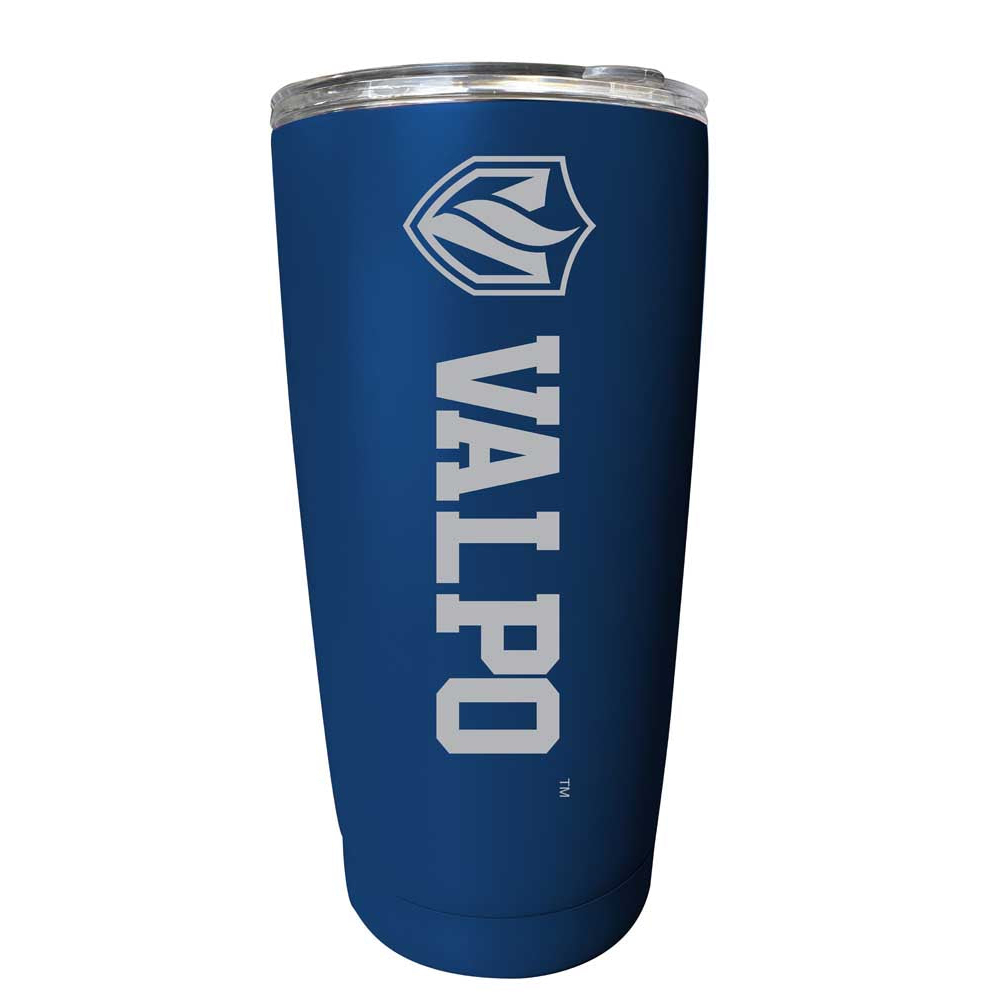Valparaiso University Etched 16 Oz Stainless Steel Tumbler (Choose Your Color) - Navy