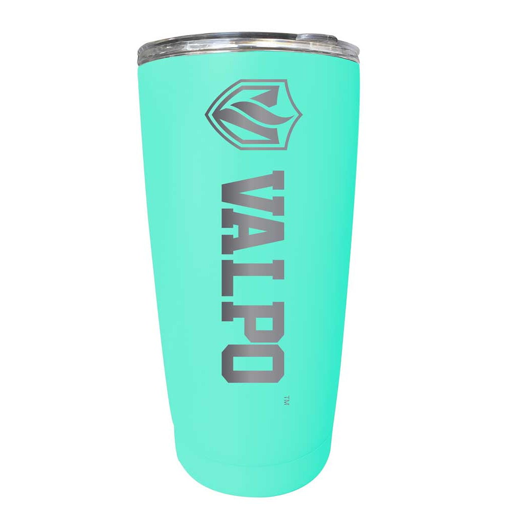 Valparaiso University Etched 16 Oz Stainless Steel Tumbler (Choose Your Color) - Red