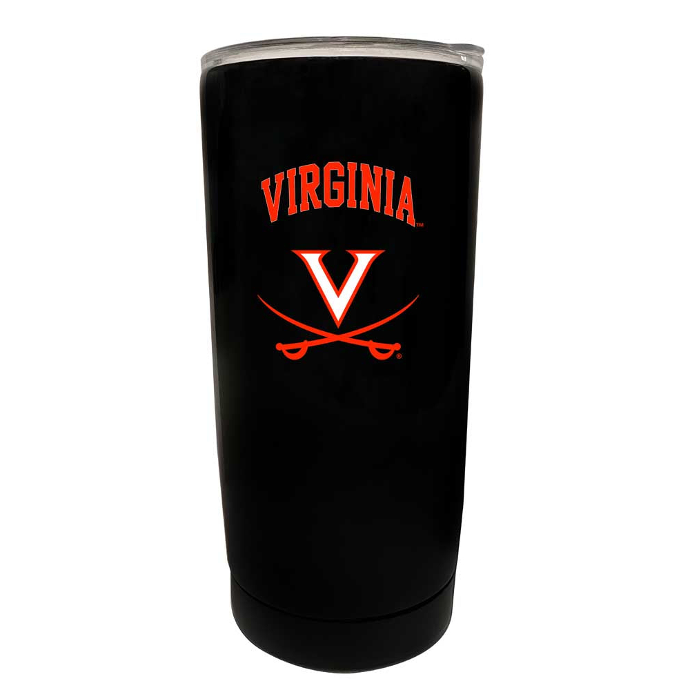 Virginia Cavaliers 16 Oz Choose Your Color Insulated Stainless Steel Tumbler Glossy Brushed Finish - Black