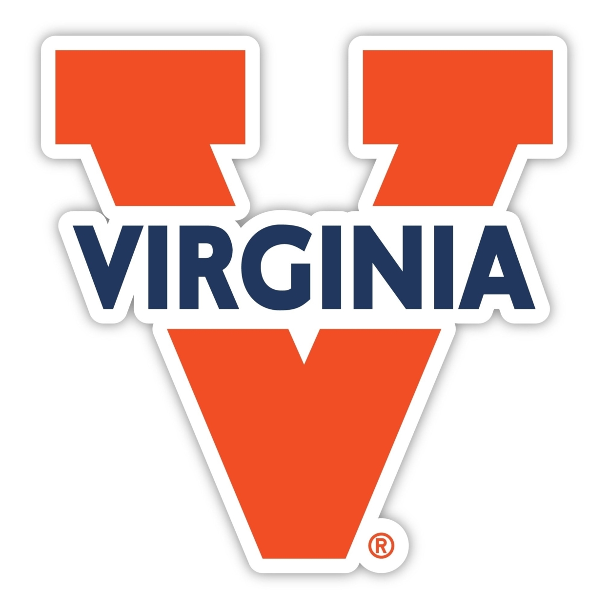 Virginia Cavaliers 2 Inch Vinyl Mascot Decal Sticker - 1, 10-Inch