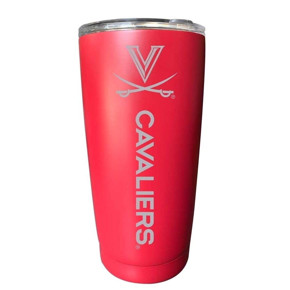 Virginia Cavaliers Etched 16 Oz Stainless Steel Tumbler (Choose Your Color) - Seafoam