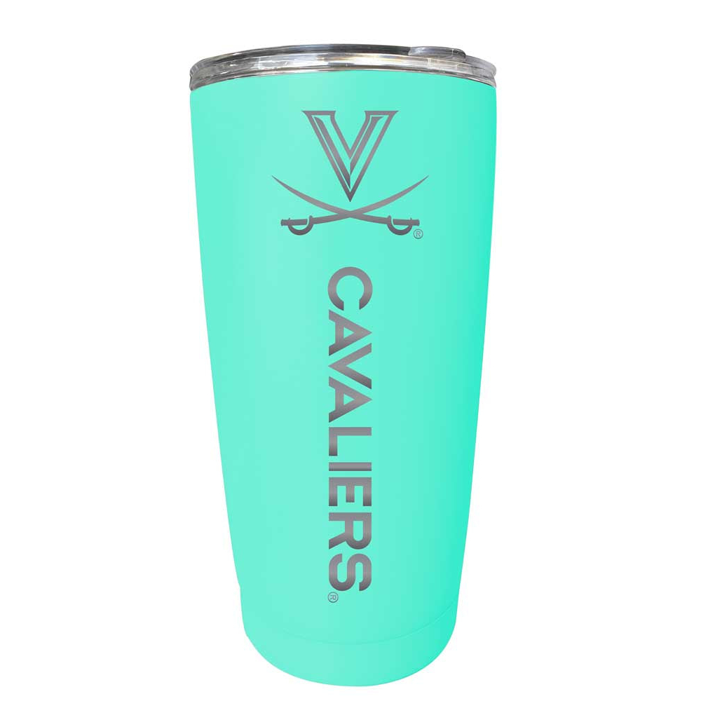 Virginia Cavaliers Etched 16 Oz Stainless Steel Tumbler (Choose Your Color) - Navy