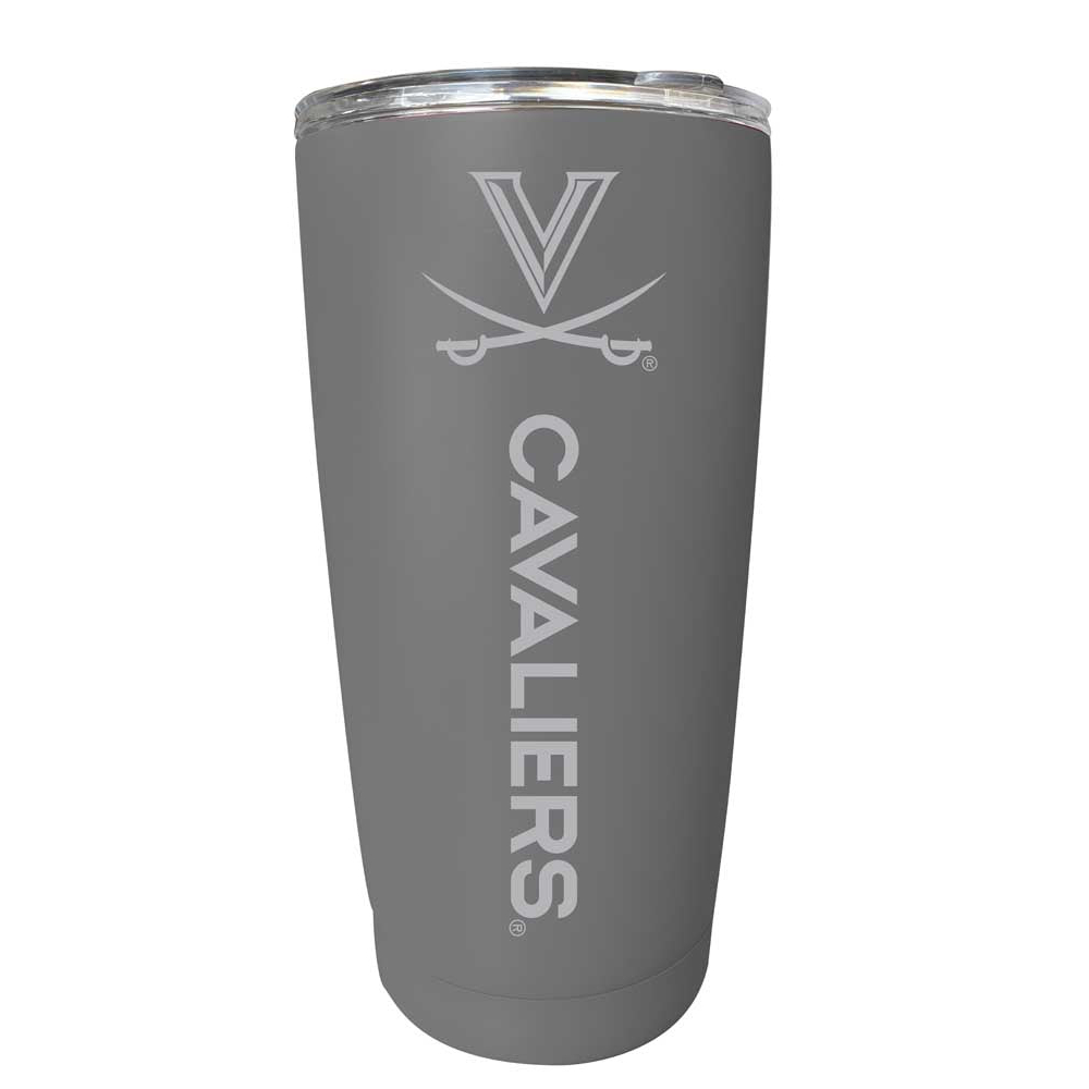 Virginia Cavaliers Etched 16 Oz Stainless Steel Tumbler (Gray) - Gray