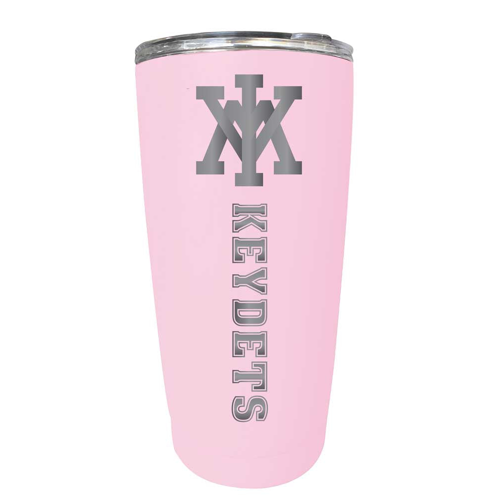 VMI Keydets Etched 16 Oz Stainless Steel Tumbler (Gray) - Pink