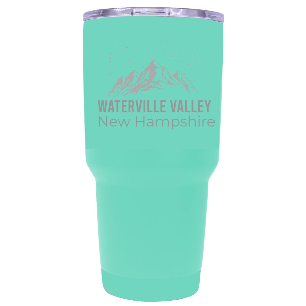 Waterville Valley New Hampshire Ski Snowboard Winter Souvenir Laser Engraved 24 Oz Insulated Stainless Steel Tumbler - Seafoam