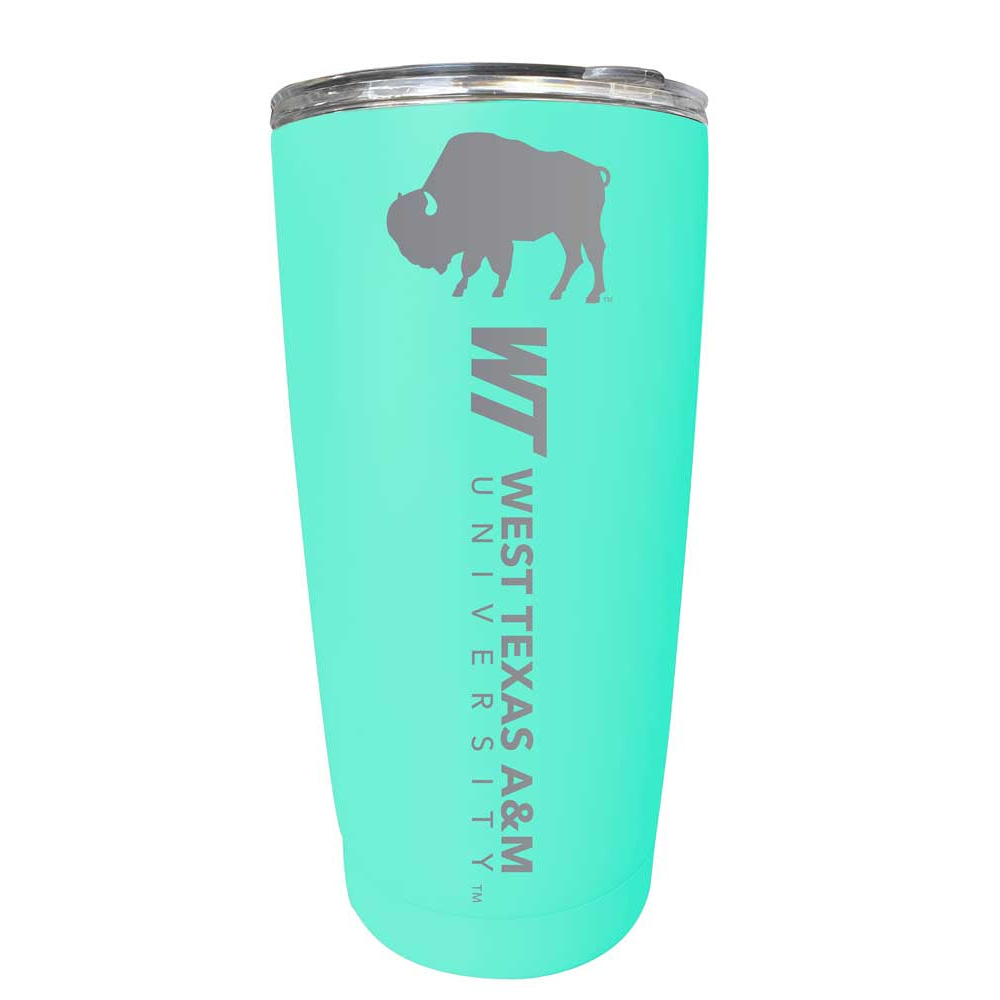 West Texas A&M Buffaloes Etched 16 Oz Stainless Steel Tumbler (Choose Your Color) - Navy