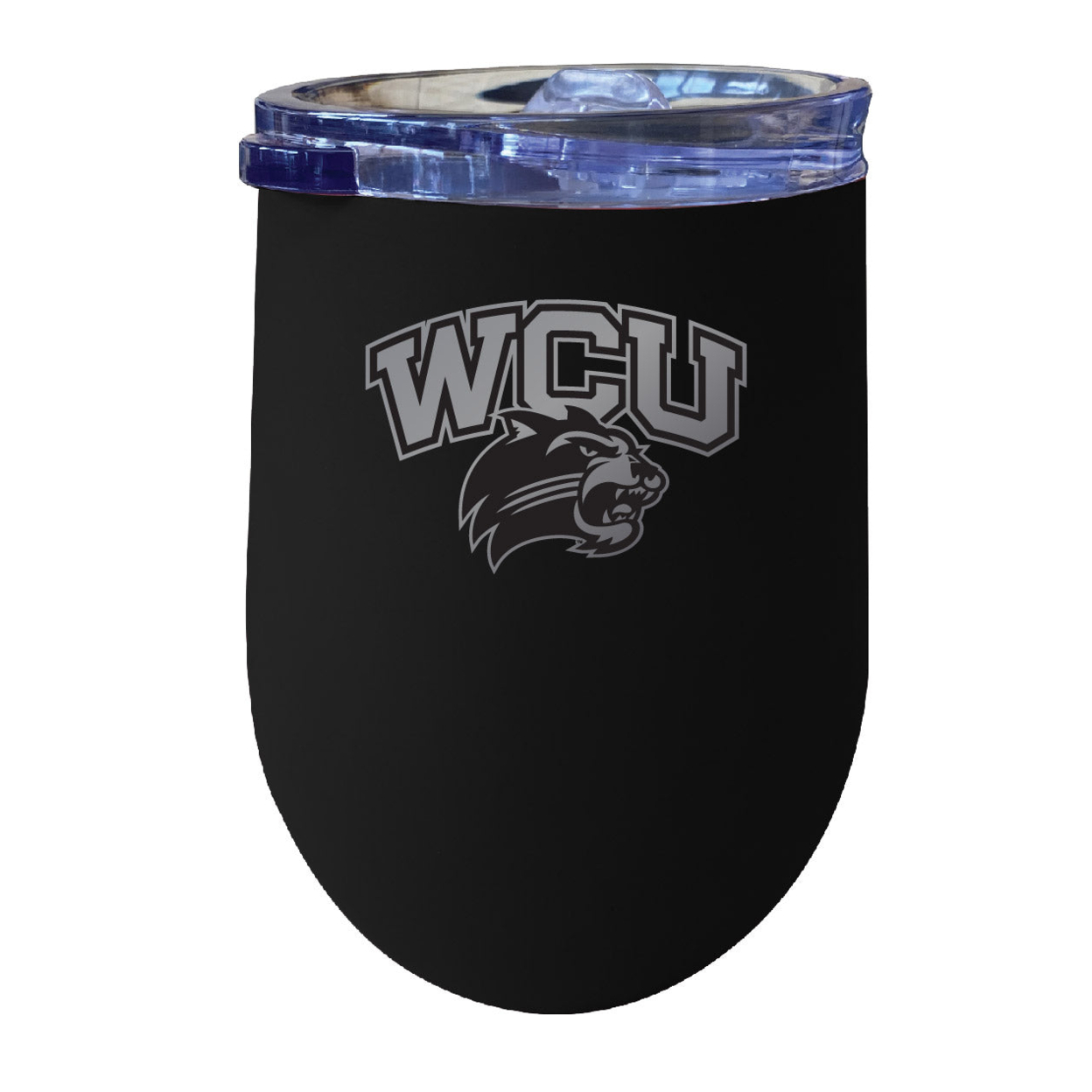 Western Carolina University 12 Oz Etched Insulated Wine Stainless Steel Tumbler - Choose Your Color - Black
