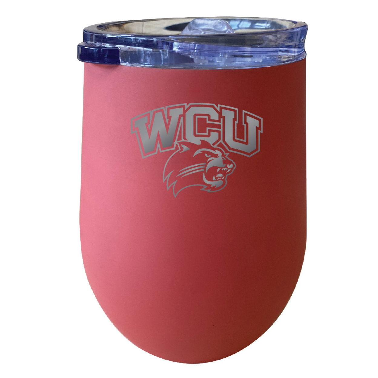 Western Carolina University 12 Oz Etched Insulated Wine Stainless Steel Tumbler - Choose Your Color - Seafoam