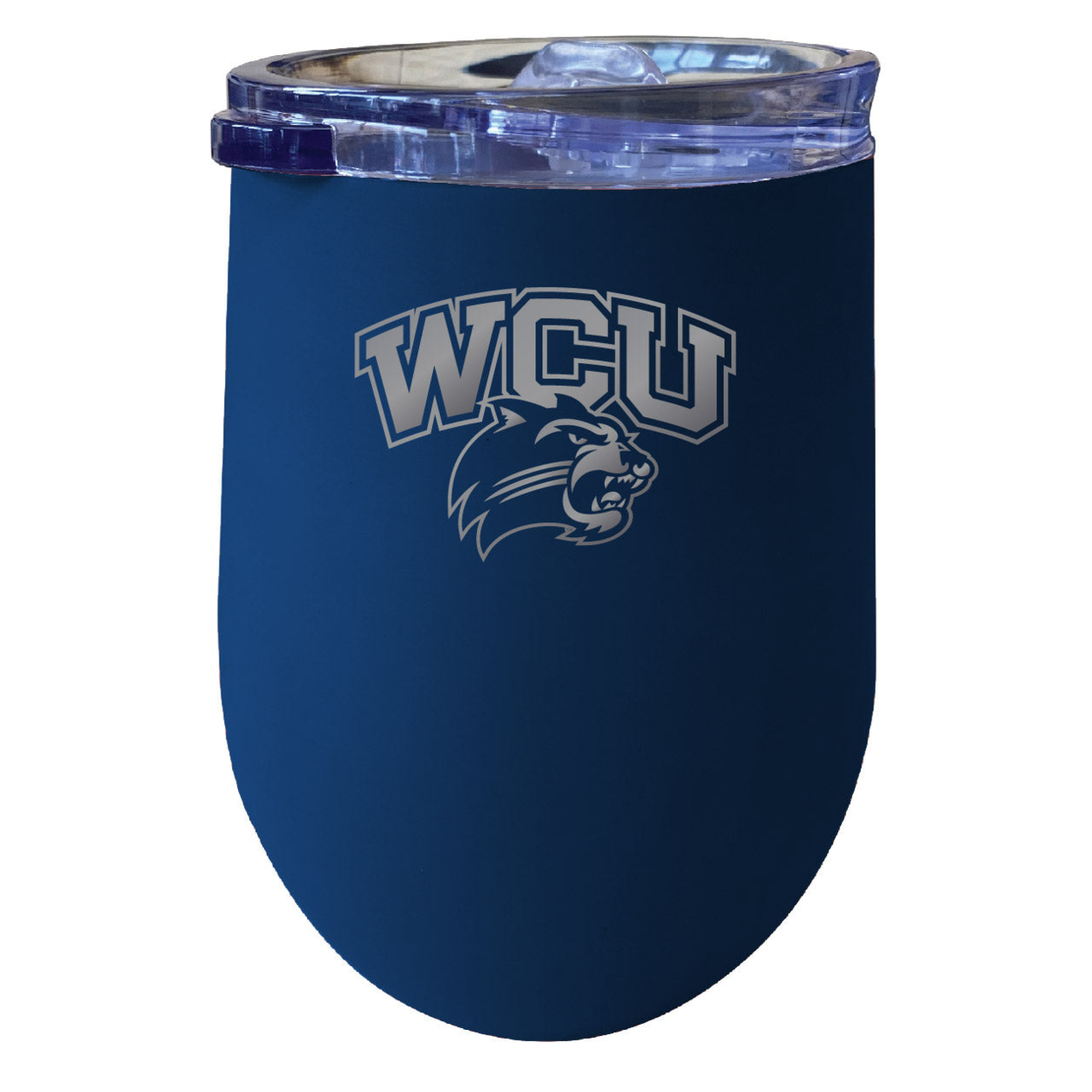 Western Carolina University 12 Oz Etched Insulated Wine Stainless Steel Tumbler - Choose Your Color - Navy