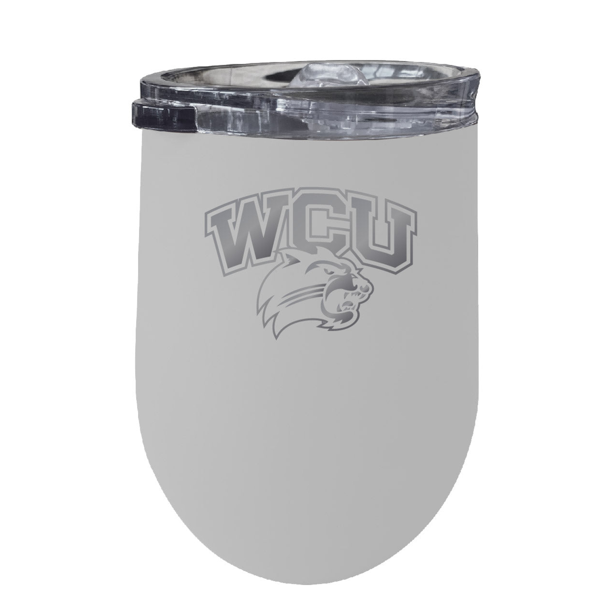 Western Carolina University 12 Oz Etched Insulated Wine Stainless Steel Tumbler - Choose Your Color - White