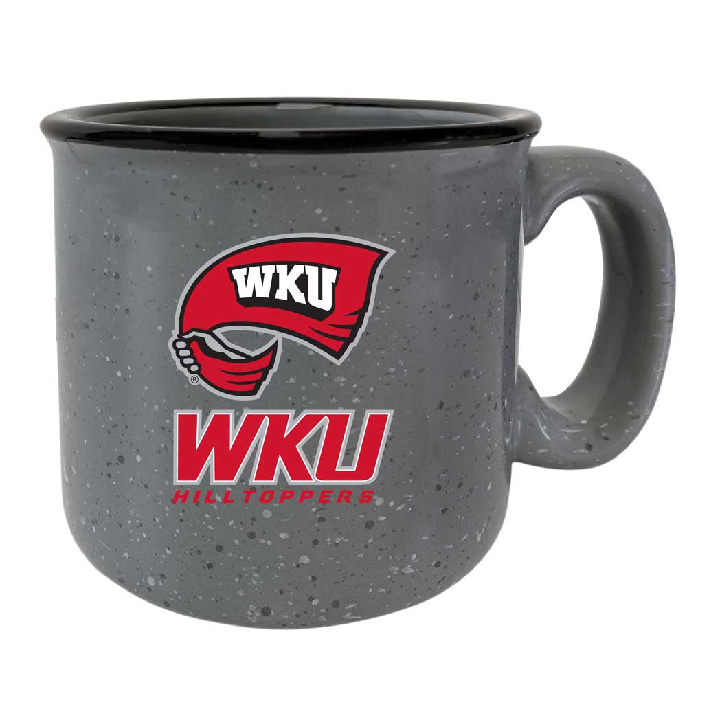 Western Kentucky Hilltoppers Speckled Ceramic Camper Coffee Mug - Choose Your Color - White