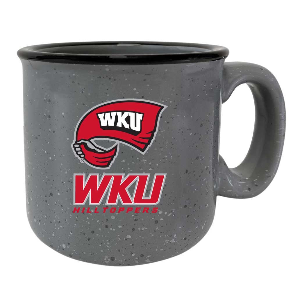 Western Kentucky Hilltoppers Speckled Ceramic Camper Coffee Mug - Choose Your Color - Navy