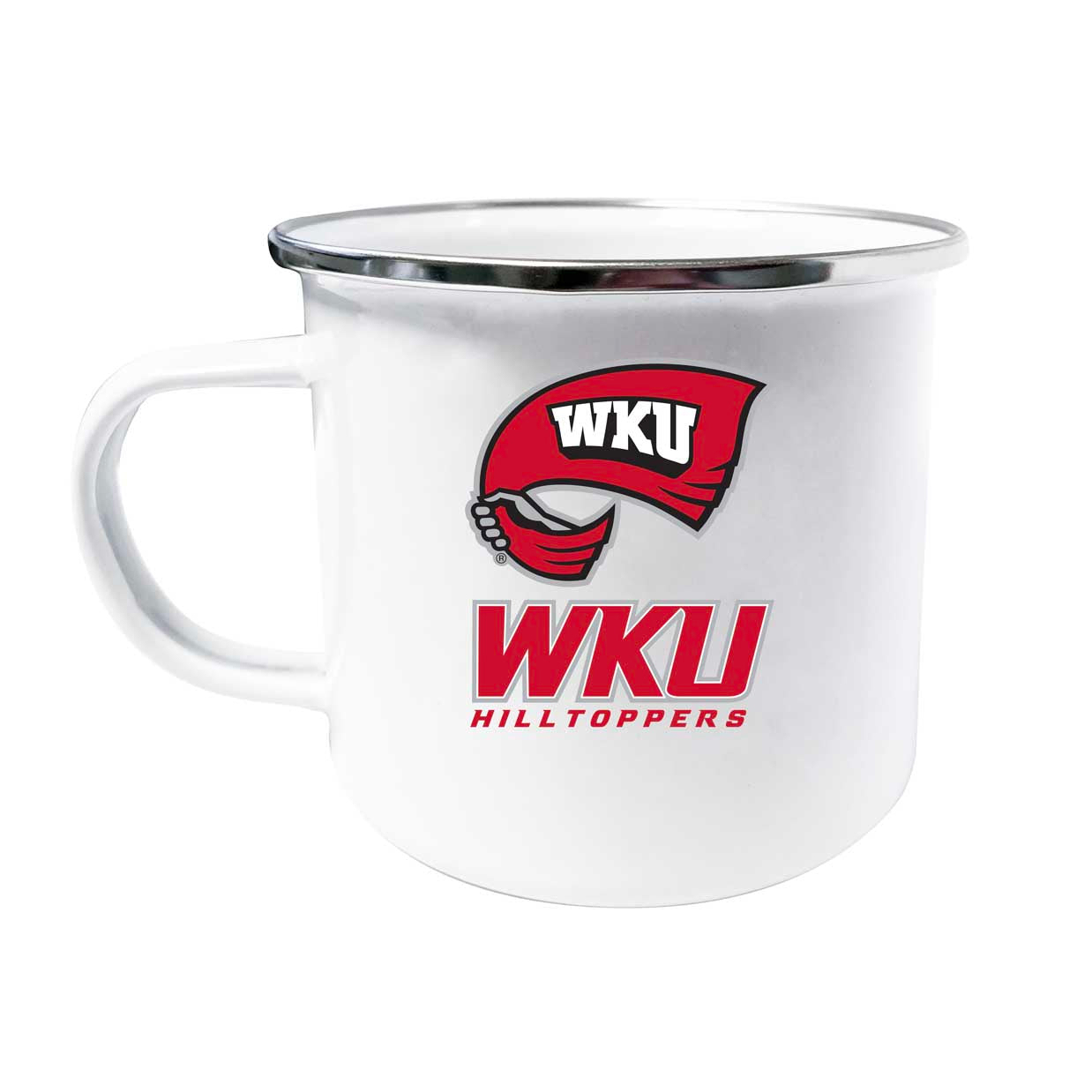 Western Kentucky Hilltoppers Tin Camper Coffee Mug - Choose Your Color - White