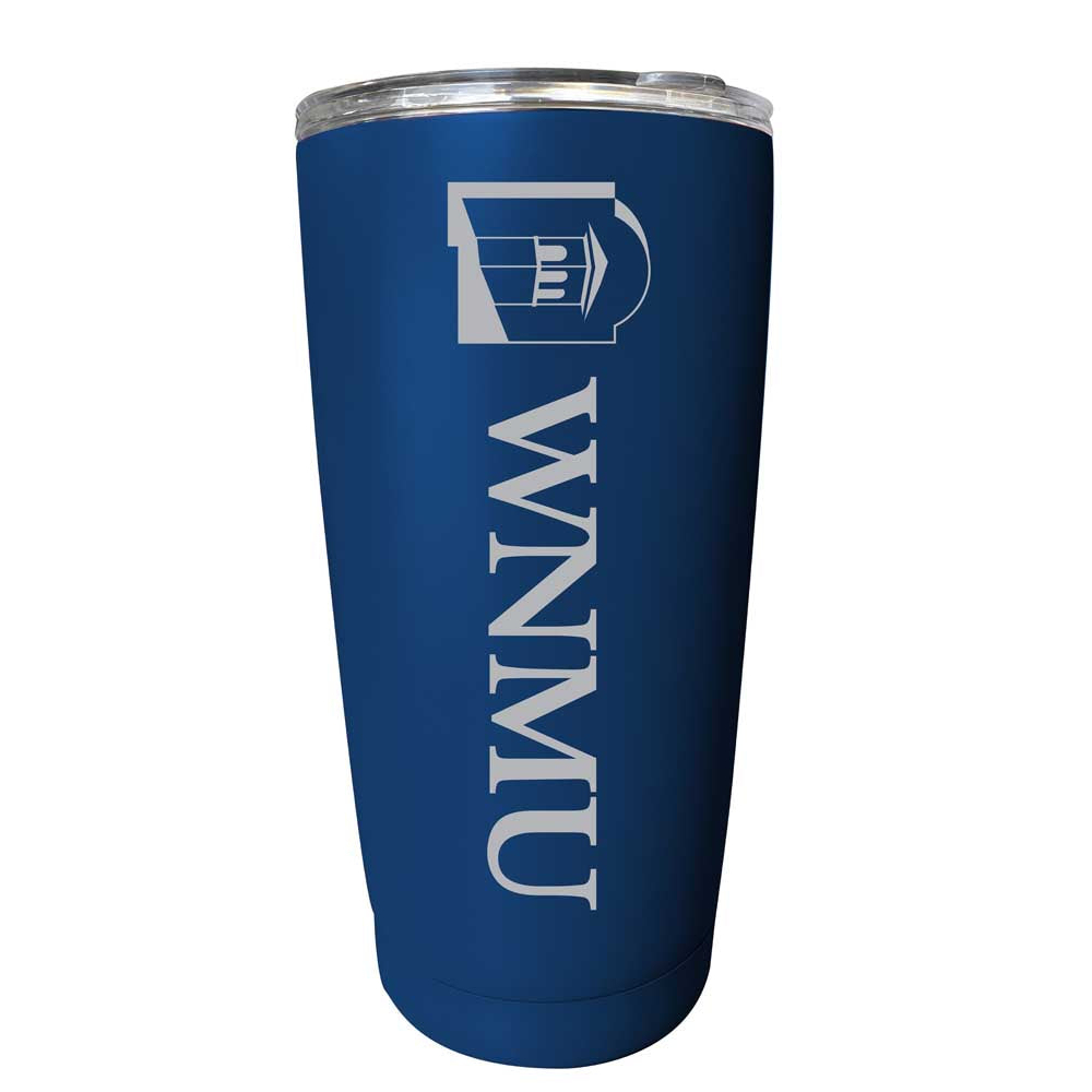 Western New Mexico University Etched 16 Oz Stainless Steel Tumbler (Choose Your Color) - Navy