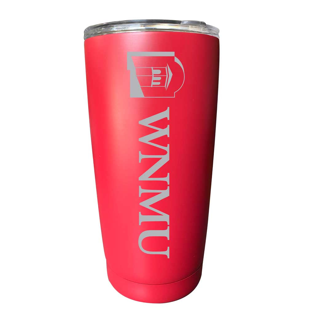 Western New Mexico University Etched 16 Oz Stainless Steel Tumbler (Choose Your Color) - Red